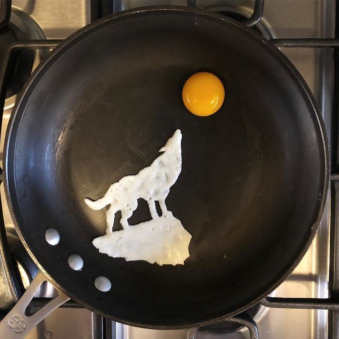 banyak betul effort nak buat telur goreng macam ni 